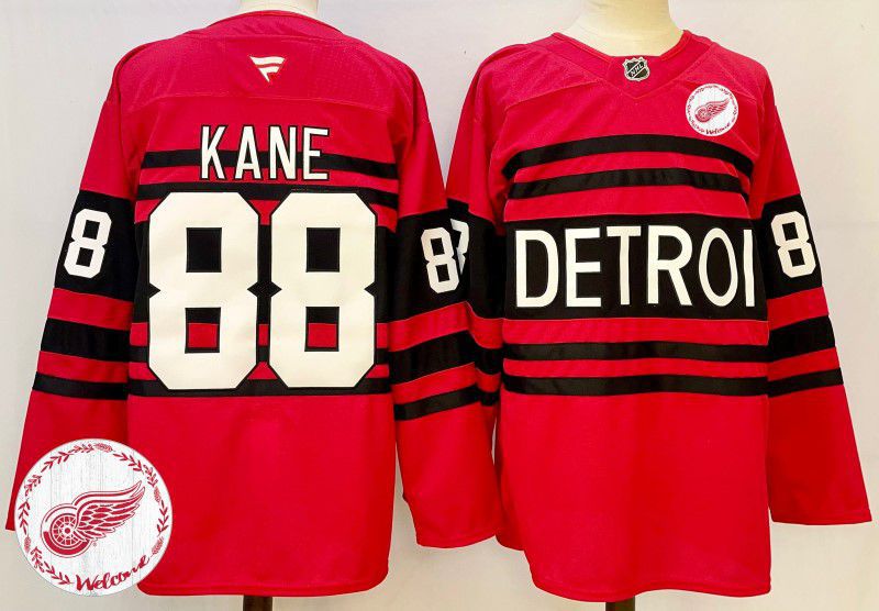 Men Detroit Red Wings #88 Kane Red Fanatics 2025 NHL Jersey style 4->detroit red wings->NHL Jersey